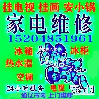 上門修家電，掛電視，掛畫，安小鍋，安熱水器15204851961